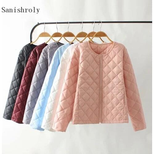Sanishroly 2020 Plus Size 4XL Autumn Winter Women Warm Cotton Coat Parka Female Long Sleeve Thin Jacket Short Outwears Tops S949