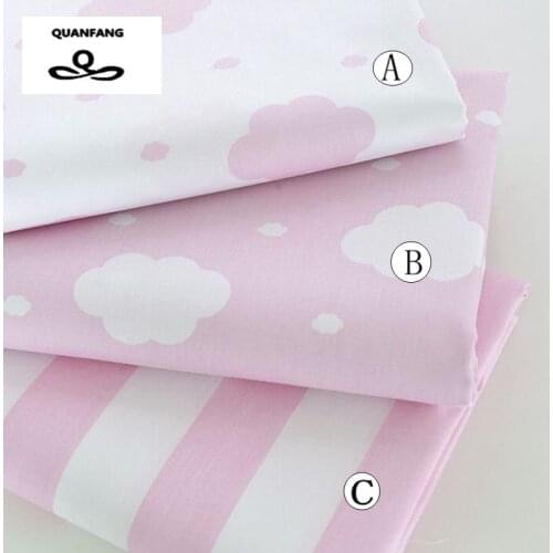 Printed Twill Cotton Fabric For Sewing Quilting Floral Tissue Baby Bed Sheets Sleepwear Children Dress Skirt Material 100X160cm