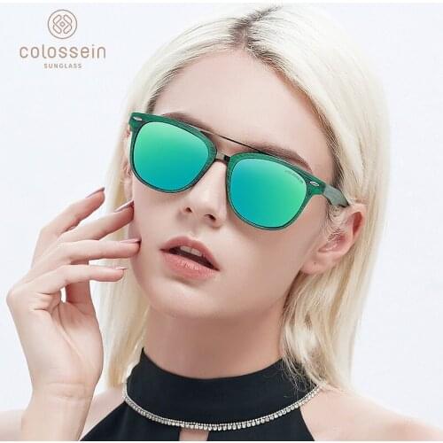 COLOSSEIN Sunglasses Women Oval Frame Retro Mirror Sun Glasses Men Gradient Brand Designers Outdoor UV400 oculos de sol feminino
