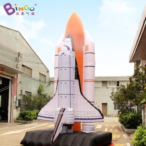 Special designed 3mh inflatable space rocket toy / vivid launching Rocket shape made for Aviation theme event