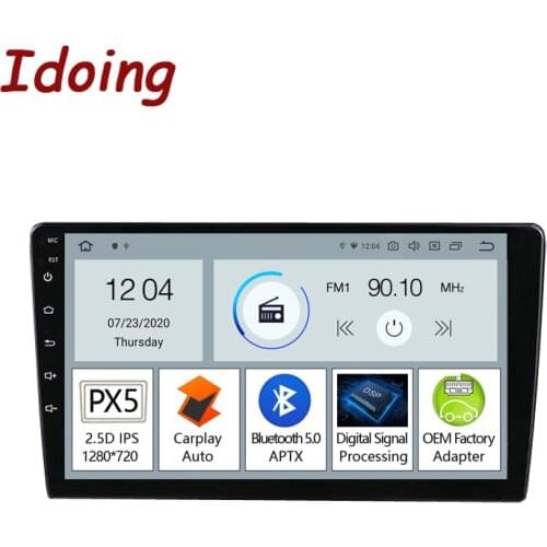 Idoing 9" 10.2" PX5 For Universal Car Radio Multimedia Player Navigation GPS Carplay Auto Bluetooth 5.0 Head Unit No 2 Din DVD