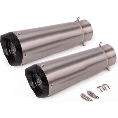 60mm 51mm Universal Motorcycle Right Left Titanium Alloy Exhaust Pipe Muffler Escape Moto Modified For S1000RR Z900 Z800 R1000