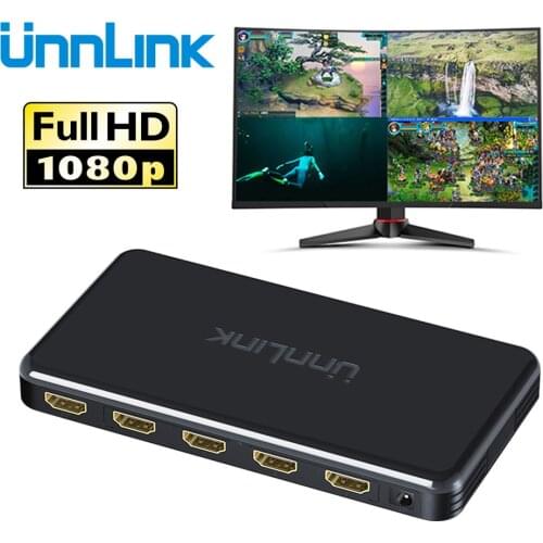 Unnlink 4x1 HDMI-compatible Multi-viewer Seamless Switcher FHD 1080P 60Hz for tv box nintend switch ps3 ps4 xbox 360one