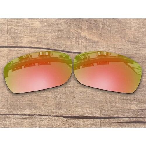 Vonxyz Peach Gold Mirror Polarized Replacement Lenses for-Oakley Fives Squared Frame