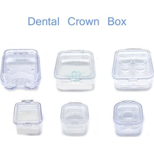 High Quality Dental Plastic Clear Crown Box Membrane Box Tooth/Jewelry Organizer 6 Types for you choose