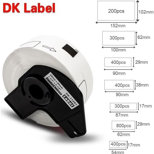 Absonic DK-11204 DK Series Thermal Paper Compatible for Brother Label Printer White Paper DK 22204 fit for QL-500 QL-570VM Print