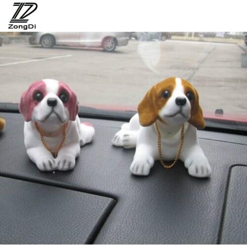 ZD Car Styling Dog Decoration for Fiat 500 Opel Insignia Vectra c Suzuki Swift Sx4 Hyundai Ix35 Creta Nissan Juke Accessories