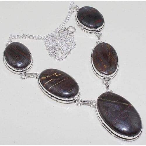 Iron Tiger Necklace Silver Overlay over Copper , 46.5 cm, N0768