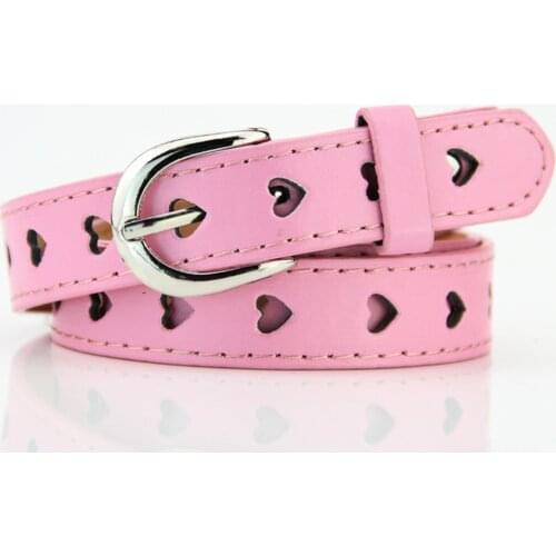 Womens fashion Heart-shaped Eyelet Belt Dress waist decoration PU leather waistband