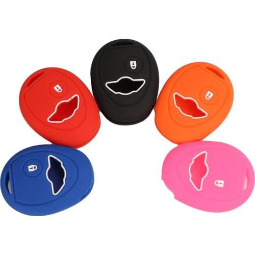 Bilchave 10pcs Remote Car Key Cover Case Silicone Set Shell For For BMW Mini Cooper R50 R53 Alarm Systems Security Accessories