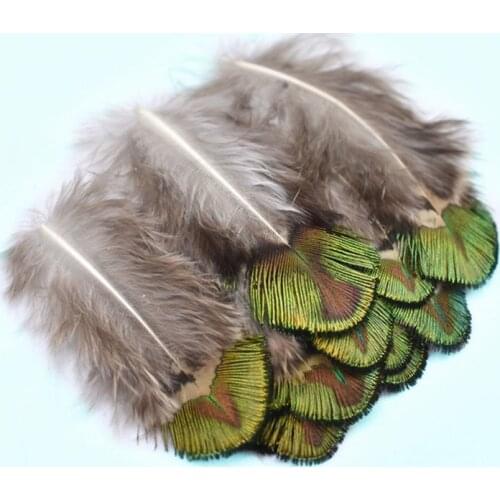 500Pcs Peacock Feather For Crafts Real Featherss Sewing Clothing Wedding Decoration DIY 3-7cm Party Feather Jewelry Accessories