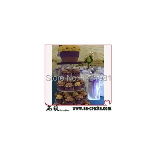 7 Tiers Round Acrylic Cupcake Stand,Crystal Lucite Tower Cake Stand wedding cake topper