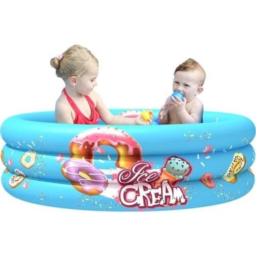 90/110CM Inflatable Swimming Pool PVC Thick Printed Round Baby Pool Summer Water Party Supply Inflatable Bath Tub For Baby Kids