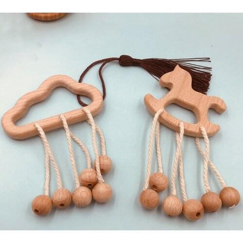 Baby Bed Hanging Toy Stroller Hanging Accessories Baby Room Decoration Eco-friendly Wooden Hanging Pleasant Toys