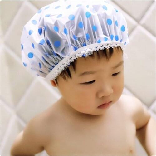 Baby shower cap children shower cap waterproof dry hair cap Waterproof Shower cap
