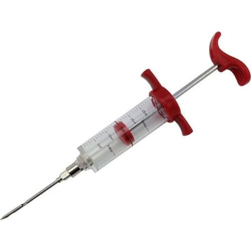Food Grade PP Stainless Steel Spice Syringe Set BBQ Syringe Set Meat Flavor Injector Cooking Sauce Marinade Syringe Accessory