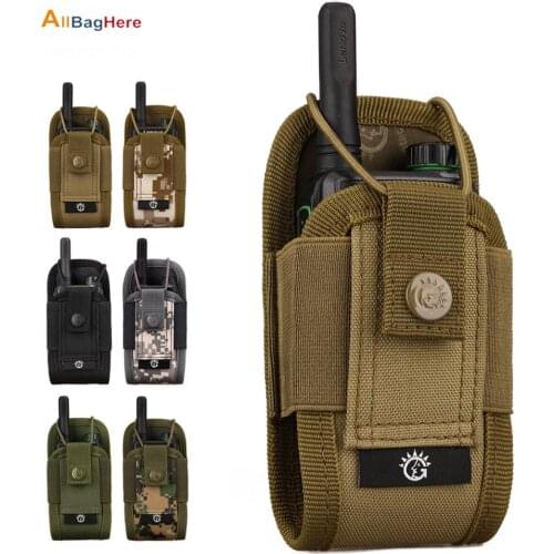 Hot Outdoor Tactical Walkie-Talkie Bag Army Fan Molle CS Equipment Camouflage Accessory Multi-Function Waterproof Sports Package