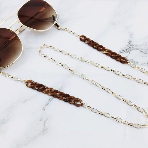 Good Acrylic Golden Chain Sunglasses Chains Gold Eyeglasses Chains Sunglasses Cord Holder Neck unique Necklace Eyeglass