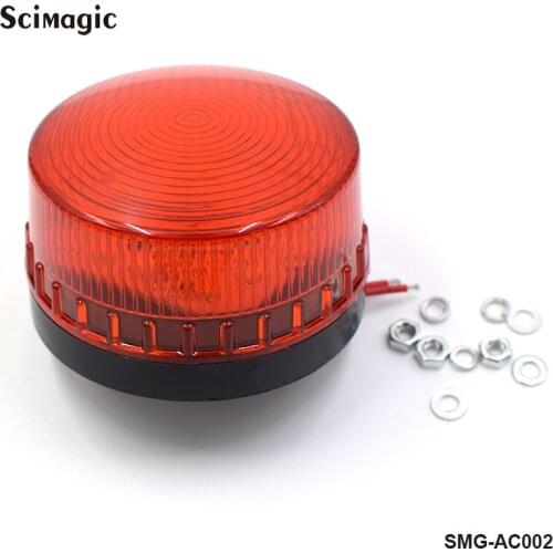 AC 220V Indicator, LED Flashing Light, Automatic Door Opening Warning, Home Safety Alarm Signal, Strobe Light DC12V/24V