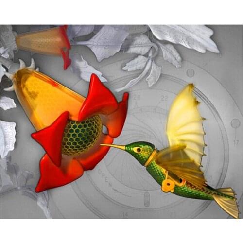 Kexinzu 5D DIY Diamond Painting "Birds and flower" Full Drill Resin 3d Diamond Embroidery Cross Stitch handicraft Home Decor Y45