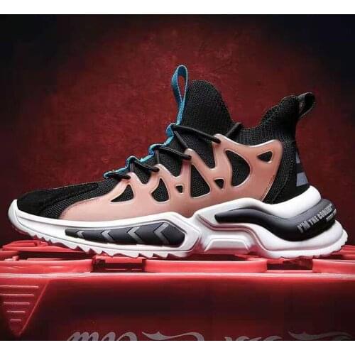 Cross-border large size new outdoor casual sports mens shoes blade edge lightweight soles breathable mesh mens trendy shoes