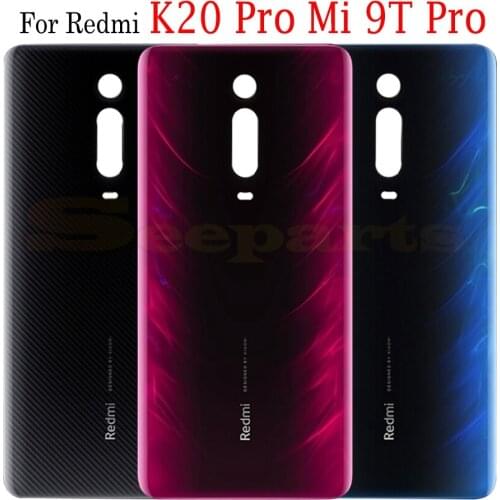 For Redmi K20 Battery Cover Back Glass Panel Rear Door Case For Xiaomi 9T Back Cover With Adhesive K20 Battery Cover