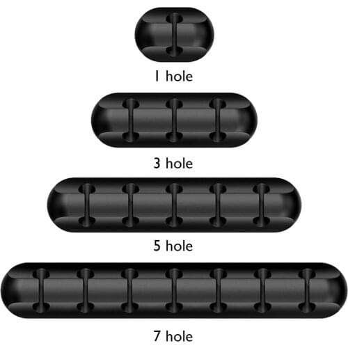 USB Cable Organizer Wire Winder Silicone Tie Fixer Wire Management organizador Cord Clip Office Desktop Phone Cables holder