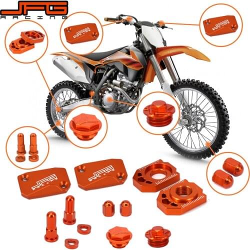 Motorcycle CNC Brake Clutch Fluid Reservoir Cover Set For KTM SX SXF XC XCF XCW XCFW EXC EXCF 125 150 250 300 350 400 450 530