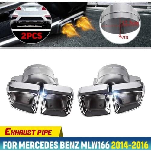 AMG Style Stainless Steel Exhaust Muffler Pipe Tip for Mercedes-Benz C-Class W204 C300 C350 C63 2008-14 F-71-0023-01-D