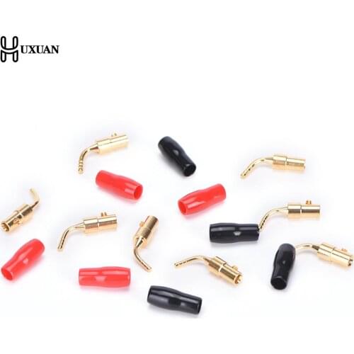 NEW 8PCS 2MM Speaker Terminals Wire Pin Plug Banana Plugs Connectors Screw Lock Cable Wire Adapter With Rubber Covers Set