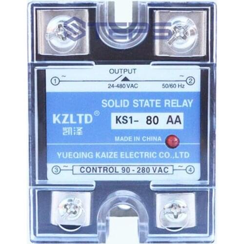 Single-phase solid state relay AC to AC 80A solid state relay non-contact contactor VAC127V 110V 220V