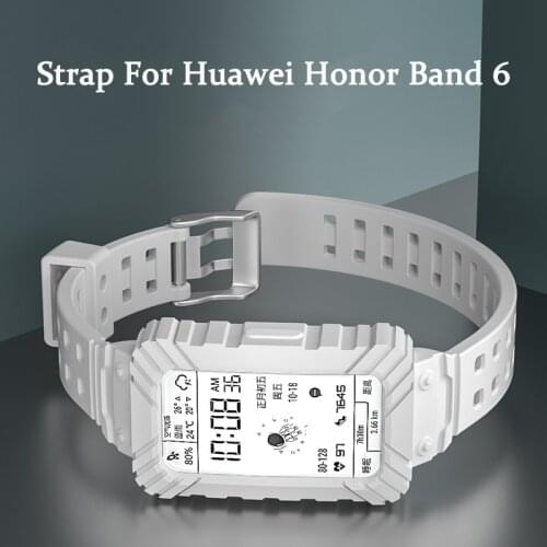 Watchband For Huawei Band 6 Silicone Screen Protector Replacement Bracelet For Honor Band 6 Strap Accessories