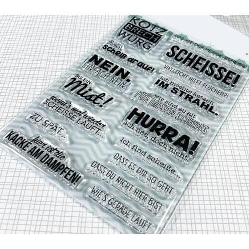 German letter Transparent Clear Silicone Stamp/Seal for DIY scrapbooking/photo album Decorative clear stamp A2307