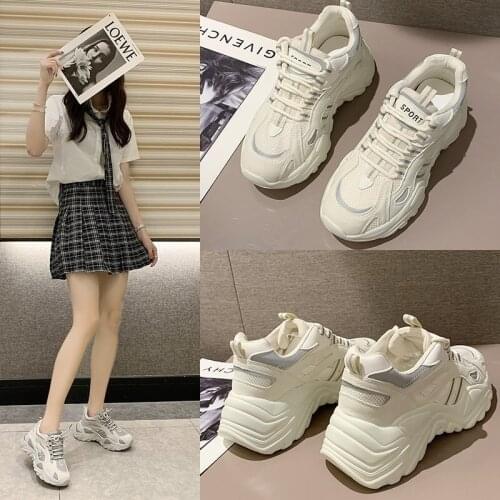 Spring and Autumn 2020 new ubiquitous netwear sports shoes fashion daddy shoes breathable comfortable running shoes woman X608