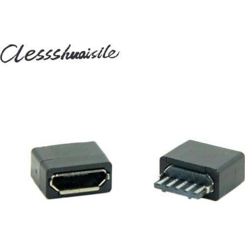 10pcs/lot) Type B Micro USB Female 5 Pin Jack Port Socket Connector Solder Type Repair Parts