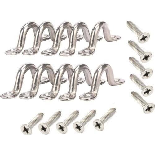 10 x Stainless Steel Wire Eye Strap Sailing Kayak Boat Rigging Accessories