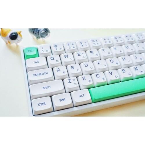 137Keys XDA PBT Hot Sublimation Avocado Japanese Root Mechanical Keyboard KeyCap 104 87 FL980 NJ68 K2