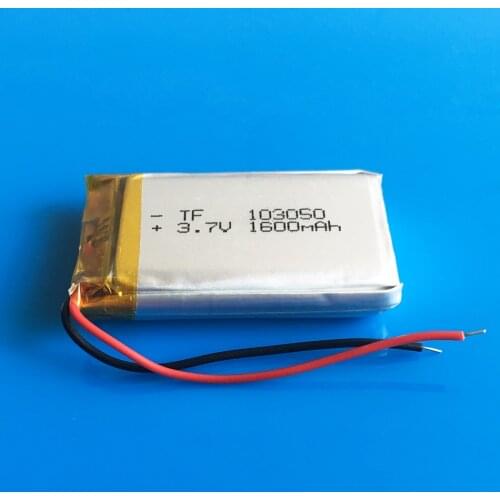3.7V 1600mAh lipo lithium polymer rechargeable battery cell 10*30*50mm for GPS DVD recorder e-book camera Laptop PAD PSP speaker