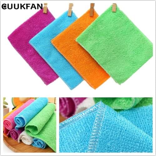 3 PCS Bamboo Rag Washing Rags For The Kitchen Cleaning Scouring Pad Dish Cloth Bamboo Washcloth Dishcloth Bamboo Napkins 18*23cm