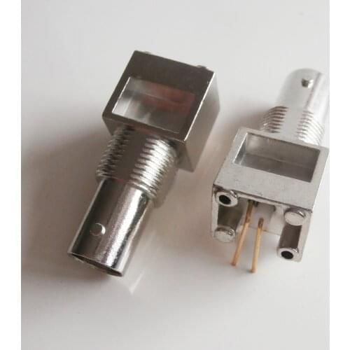 RF BNC Q9 Connector Socket BNC Female 90 Degree Right Angle Plug solder cup PCB Nickel Plated Brass RF Coaxial Adapters