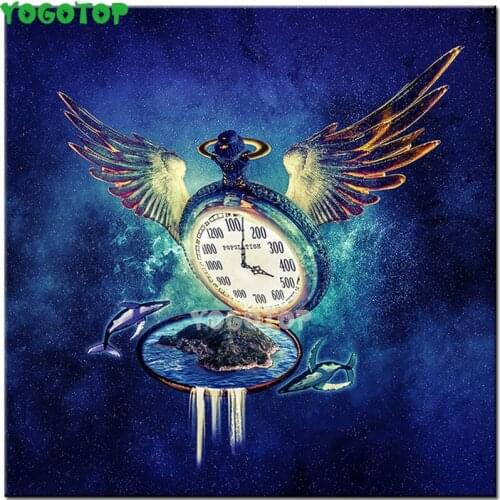 5D Diy Diamond Painting Landscape Pocket watch Home Decor Full Rhinestones Mosaic waterfall view Diamond Embroidery YY5014