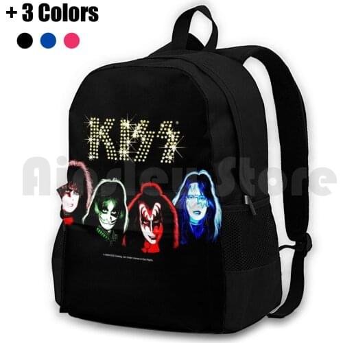 Kiss Solo Album Art-Together Outdoor Hiking Backpack Waterproof Camping Travel Kiss Kiss Fan Art Kiss Band Kiss Music Kiss