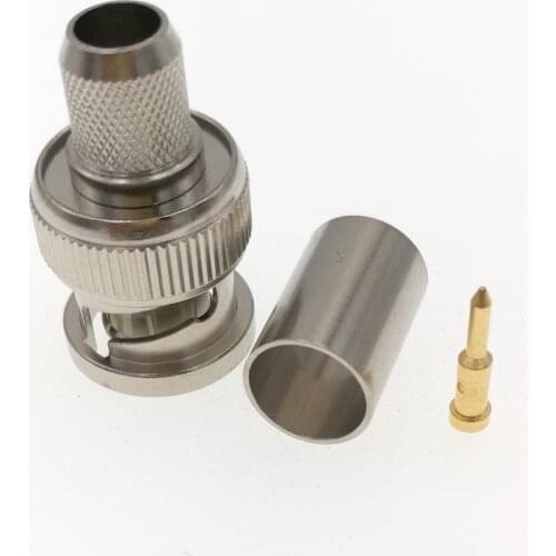 BNC Male Plug Crimp For 5D-FB 50-5 LMR300 RG5 RG6 50 ohm RF Coax Coaxial cable Adapter Connector 1PCS