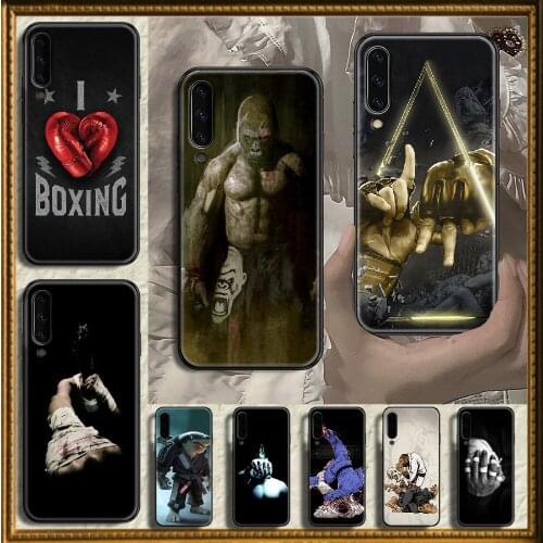 Mixed Martial Arts MMA Phone case For Samsung Galaxy A 3 5 7 8 10 20 21 30 40 50 51 70 71 E S 2016 2018 4G black tpu shell 3D