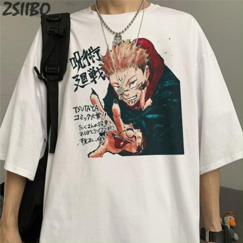 Jujutsu Kaisen Printed Mens tshirt Unisex Short Sleeve T shirt Summer Cool Cartoon Anime Casual T-shirt Male Streetwear Tops