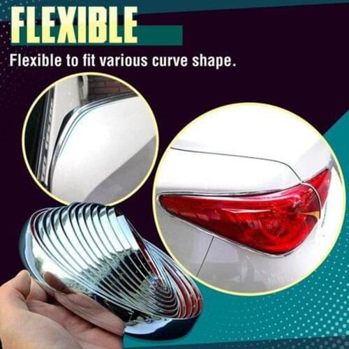 Chromes Moulding Trim Car Door Protector Self-adhesive Crash-resistant Decorative Strip Premium Material