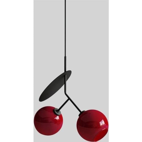 Italian creative red glass ball cherry pendant lights Nordic designer 2019 new bar restaurant cafe lamp