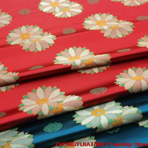 Chinese silk Brocade jacquard weave fabric Mongolia Robe cloth DIY bag Book cover Performance clothes 9
