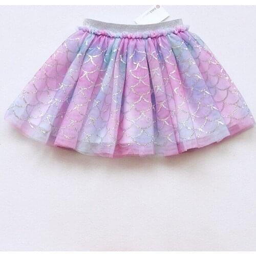 Cute Baby Girls Ball Gown Skirt Childrens Clothing Summer Autumn Winter Colorful Apparel Sequins Mermaid Kids Mesh Tutu Skirt