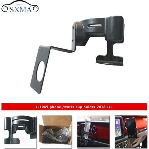 Multi-function Water Cup drinking Bottle Car Mobile Phone GPS radio Cell Mount Holder Stand For Jeep Wrangler JL2018 high qualit